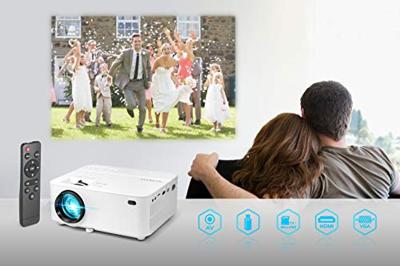 Technaxx TX-113 Beamer LED 1800 ANSI-lumen 800 x 480 WVGA Met afstandsbediening, VGA-ingang, Geïntegreerde luidspreker