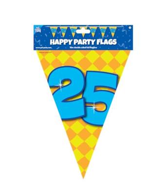 Happy Verjaardag Vlaggenlijn 25 Jaar (10m)