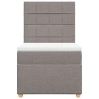 Boxspring met matras stof taupe 120x190 cm - thumbnail