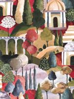 Novamur Leyla Behang met abstracte huizen en bomen - 81662 - thumbnail