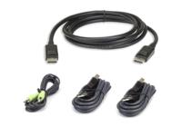 ATEN KVM Aansluitkabel [1x DisplayPort stekker, USB-A 2.0 stekker, Jackplug male 3,5 mm - 1x USB 2.0 bus B, Jackplug male 3,5 mm, DisplayPort stekker] 3.00 m - thumbnail