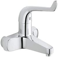 GROHE Euroeco veiligheids wandkraan vaste uitloop chroom 32823000 - thumbnail