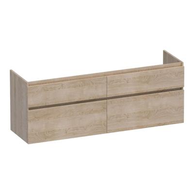 Brauer Delight - Onderkast - 160 cm - met 4 Softclose Lades Greeploos en 2 Sifon Uitsparingen - Sunlit