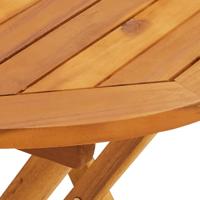 3-delige Bistroset stof en massief hout blauw en wit - thumbnail