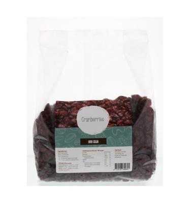 MijnNatuurwinkel Cranberries rietsuiker 1 Kilogram