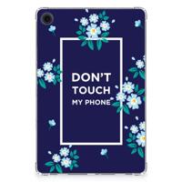 Samsung Galaxy Tab A9 Plus Print Case Flowers Blue DTMP - thumbnail