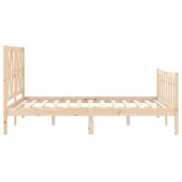 Bedframe met hoofdbord massief hout - thumbnail