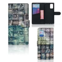 Wallet Case met Pasjes Samsung Galaxy A02s | M02s Spijkerbroeken - thumbnail