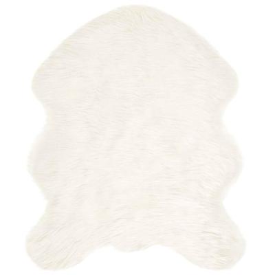 Nep Schapenvacht Tapijt Tafalla Wit 50 x 80 cm Polyester