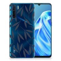 OPPO A91 | TPU Case | Leaves Blue - thumbnail