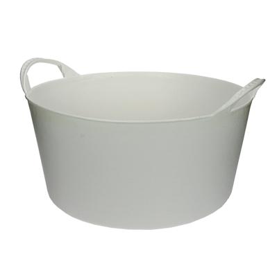 Flexibele kuip voor tuinafval wit 10 liter Flexibele kuip voor tuinafval wit 10 liter