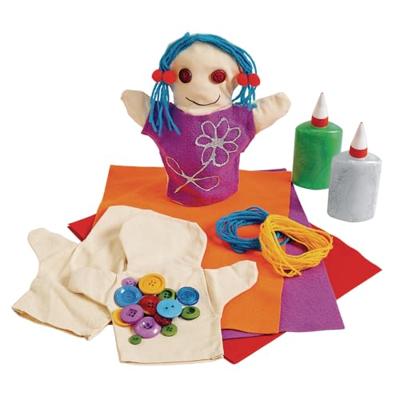 Colorations - versier je eigen handpoppen, set van 12