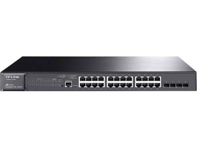 TP-LINK T2600G-28MPS netwerk-switch Managed L2 Zwart Power over Ethernet (PoE)