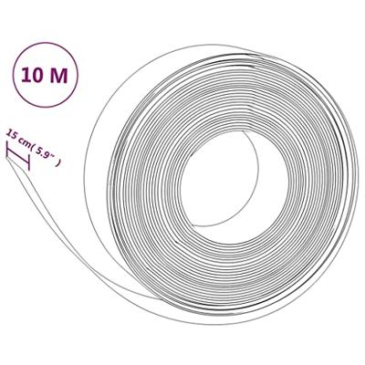 VidaXL Tuinrand 10 m 15 cm polyetheen zwart - thumbnail