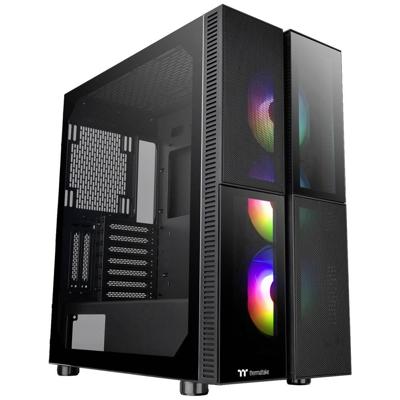 Thermaltake CA-1W1-00M1WN-01 Midi-tower PC-behuizing Zwart 3 voorgeïnstalleerde LED-ventilators, LCS-compatibel, Zijvenster, Geschikt voor DIY-waterkoeling, Thermaltake CA-1W1-00M1WN-01 Midi-tower PC-behuizing Zwart 3 voorgeïnstalleerde LED-ventilators, LCS-compatibel, Zijvenster, Geschikt voor DIY-waterkoeling,