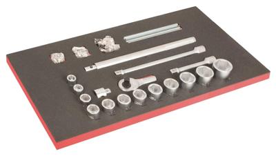 Bahco Foaminlay Fit&Go 40" met doppen en toebehoren 3/4" - 104-delig - FF1B11LM Bahco Foaminlay Fit&Go 40" met doppen en toebehoren 3/4" - 104-delig - FF1B11LM