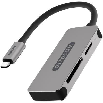 Sitecom MD-066 geheugenkaartlezer Zwart, Grijs USB 3.2 Gen 1 (3.1 Gen 1) Type-C Sitecom MD-066 geheugenkaartlezer Zwart, Grijs USB 3.2 Gen 1 (3.1 Gen 1) Type-C
