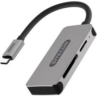 Sitecom MD-066 geheugenkaartlezer Zwart, Grijs USB 3.2 Gen 1 (3.1 Gen 1) Type-C - thumbnail