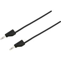 VOLTCRAFT MSB-300 Meetsnoer Banaanstekker 4 mm Silicone 25.00 cm Zwart 1 stuk(s) - thumbnail