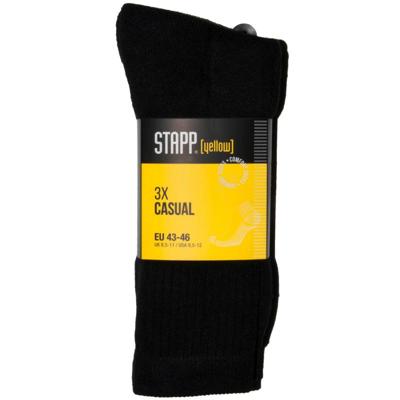 Stapp Yellow Casual 3-Pack Sokken 4400 | 699 Zwart | Maat 50 - 38.134.002.03
