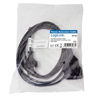 LogiLink 3m, 2xCEE 7/16 3m CEE7/16 CEE7/16 Zwart