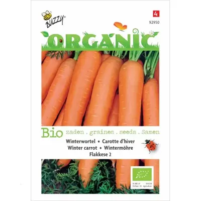 Zaden Organic Winterwortelen Flakkese 2 (BIO) Buzzy - Buzzy