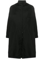 Yohji Yamamoto single-breasted cotton coat - Black - thumbnail