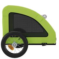 Hondenfietstrailer oxford stof en ijzer groen - thumbnail