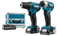 Makita CLX224SAX1 Accu combiset 2-delig (DF333 + TD110) 12V Max 2.0Ah in aluminium koffer - thumbnail