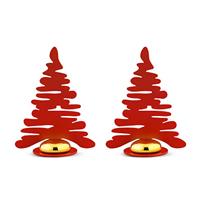 Alessi BARK for Christmas Tree set place markers rood (2) - thumbnail
