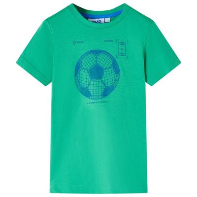 Kindershirt met voetbalprint 140 groen