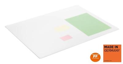 Durable schrijfonderlegger met siergroef, PP, ft 650 x 500 mm, transparant wit