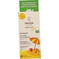 Weleda Edelweiss zonnelotion gevoelige huid SPF30 150 Milliliter - thumbnail