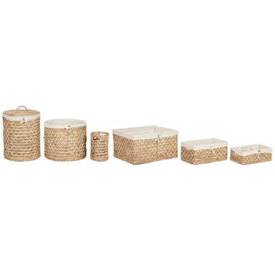Decoratieve Doos Home ESPRIT Natuurlijk Waterhyacint Tropisch