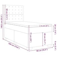 Boxspring met matras fluweel roze 90x190 cm - thumbnail