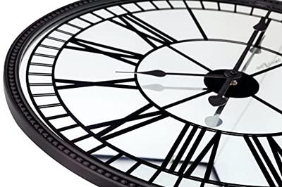 NeXtime NE-3255 Wandklok Cleopatra Mirror Dia 56cm Glas Zwart