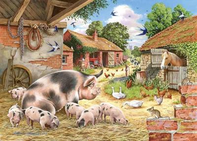 Poppy's Piglets Puzzel 500 Stukjes XL Poppy's Piglets Puzzel 500 Stukjes XL