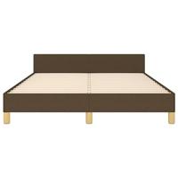 Bedframe zonder matras stof donkerbruin 140x190 cm - thumbnail