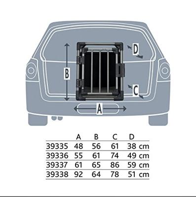 TRIXIE VERVOERSBOX ALUMINIUM GRAFIET S 61X48X56 CM