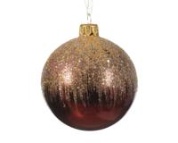 Kerstbal glas d8 cm ossenbloed kerst Decoris - Decoris - thumbnail