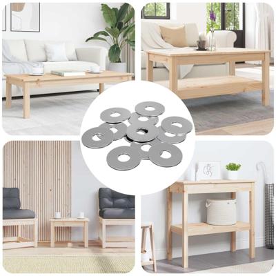 VidaXL Washers 12 pcs zilver 18 x 18 x 1,2 mm ijzer VidaXL Washers 12 pcs zilver 18 x 18 x 1,2 mm ijzer