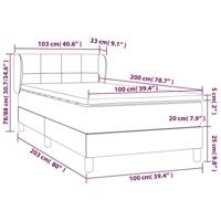 Boxspring met matras stof taupe 100x200 cm - thumbnail