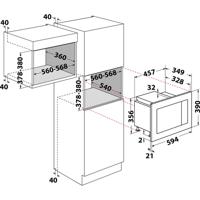 Whirlpool WMF200G NB Inbouw combimagnetrons Zwart - thumbnail