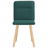 Eetkamerstoelen 2 st stof donkergroen - thumbnail