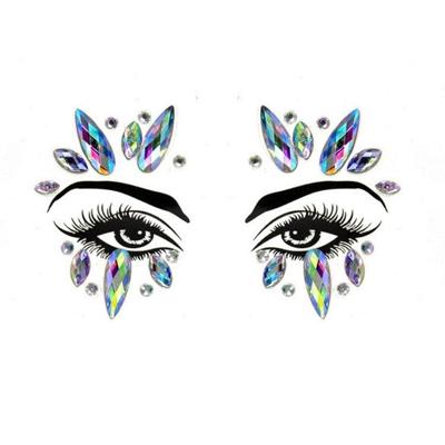 3 PC'S voorhoofd groene Masquerade make-up acryl gezicht sticker stijl: YT-08 3 PC'S voorhoofd groene Masquerade make-up acryl gezicht sticker stijl: YT-08