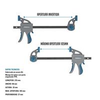 Klem met één hand Ferrestock 215 mm Staal Plastic (2 pcs) - thumbnail