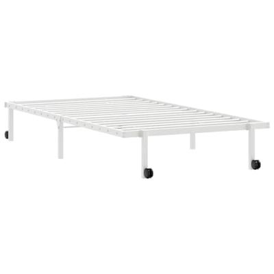Bedframe zonder matras opvouwbaar 100x200 cm staal wit Bedframe zonder matras opvouwbaar 100x200 cm staal wit