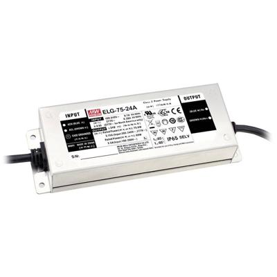 MEAN WELL ELG-75-12AB-3Y LED-driver Constante spanning 60 W 2.5 - 5 A 10.8 - 13.2 V/DC 3-in-1 dimmer, Montage op ontvlambare oppervlakken, Geschikt voor MEAN WELL ELG-75-12AB-3Y LED-driver Constante spanning 60 W 2.5 - 5 A 10.8 - 13.2 V/DC 3-in-1 dimmer, Montage op ontvlambare oppervlakken, Geschikt voor