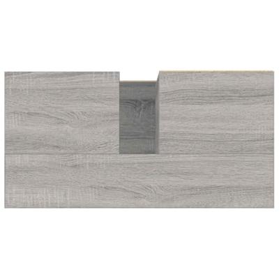 Badkamerkast 65x33x60 cm bewerkt hout grijs sonoma eikenkleurig