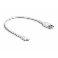 Delock USB-laadkabel USB 2.0 Apple Lightning stekker, USB-A stekker 0.30 m Wit 87866 - thumbnail